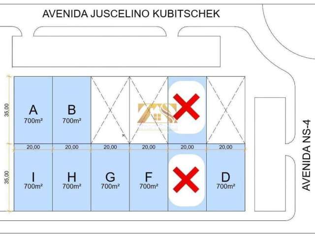 Terreno, 700 m² - 104 sul (ACSE 11) - Palmas/TO