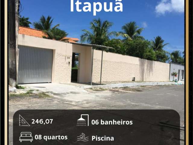 Casa com 08 dormitórios e 06 banheiros em itapuã