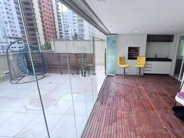 Apartamento Garden com 3 dormitórios para alugar, 215 m² por R$ 7.000/mês - Pitangueiras - Guarujá/SP