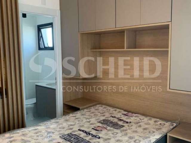 Apartamento Studio 1 suíte, Brooklin mobiliado andar alto , linda vista