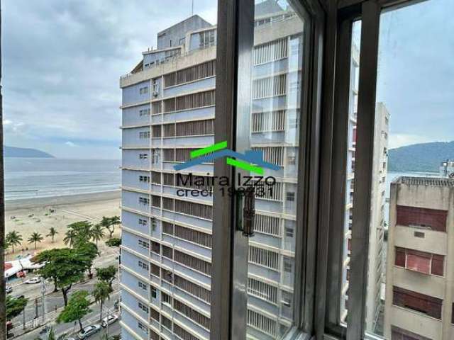 Apartamento 3 dormitórios - 1 suíte - vista mar - 1 vaga - itararé - santos