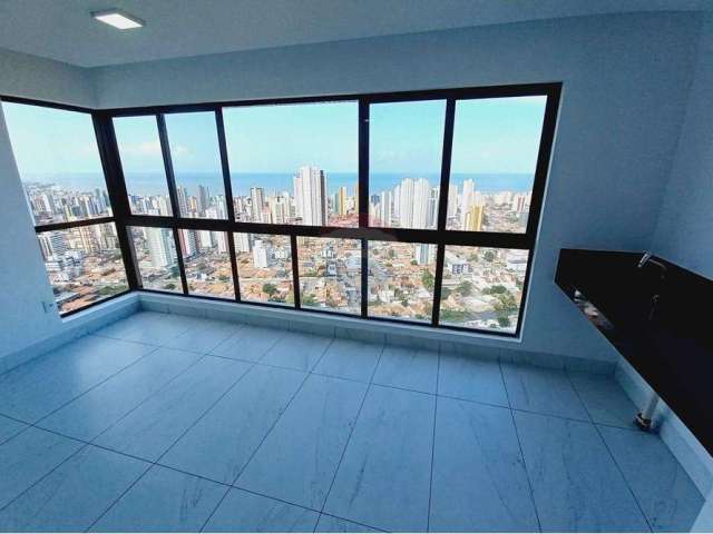 **Aluguel de Apto de 133m² com 3 Suítes  c/ ARMÁRIOS + DCE no João  Agripino,  Andar Alto**