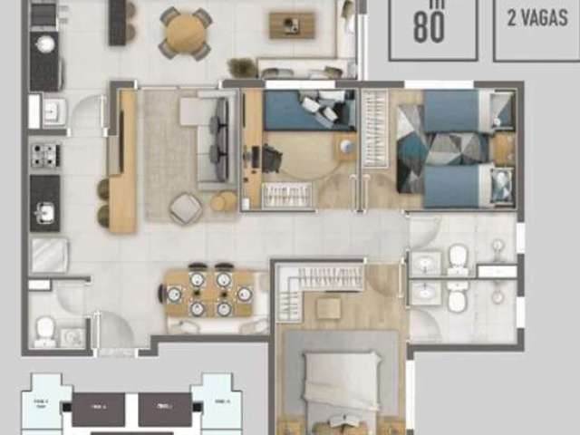 Apartamento com 3 quartos à venda na RUA RONDONIA, 235, Aldeia, Barueri, 80 m2 por R$ 780.000