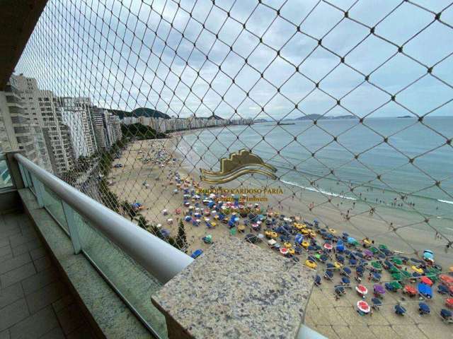 Guarujá Praia das Astúrias Linda Vista ao Mar 4 Suítes 171m² 2 Vagas Piscina e Sauna