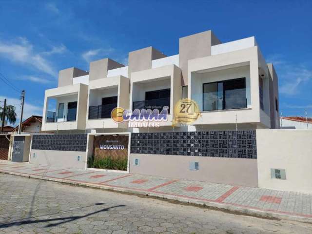 Casa em condomínio fechado com 2 quartos à venda na Av. Monteiro Lobato, 10.374, Vera Cruz, Mongaguá, 74 m2 por R$ 330.700