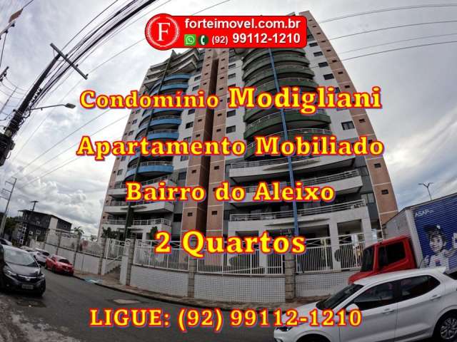 Apartamento 100% MOBILIADO de 120m2 com 2 Quartos no Condominio Modigliani - Aleixo