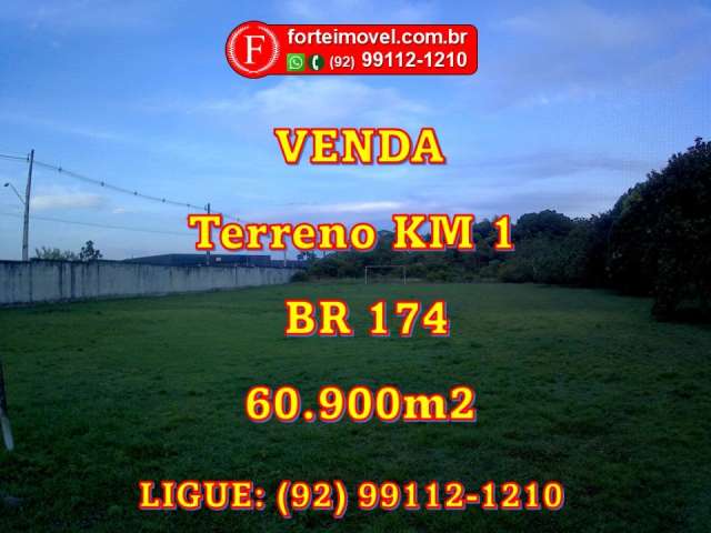 Terreno de 60.900m2 no KM 1 da BR 174 - Proximo da Barreira Policial