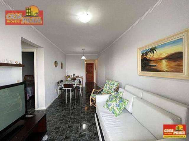 Lindo apartamento 2 quartos mobiliado sacada predio frente ao mar.