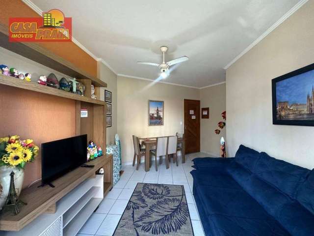 Apartamento 1 quarto com sacada mobiliado a 200 metros praia