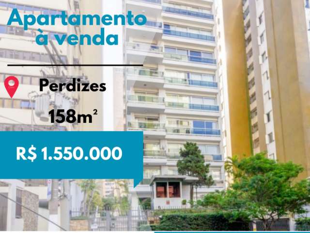 Apartamento em Perdizes, 3 Quartos, 2 Vagas, 158 m²
