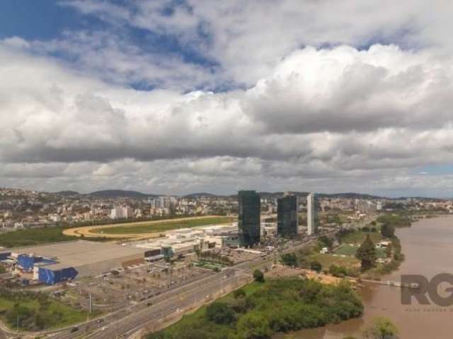 Libertas Imóveis aluga sala comercial no empreendimento Pontal do Estaleiro no bairro Praia de belas. Imóvel NOVO com aproximadamente 30m², andar alto com vista panoramica ao Rio Guaíba, banheiro soci