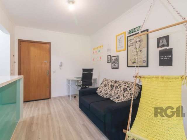 Apartamento para locação, no Cristo Redentor, mobiliado, 1 dormitório, 1 vaga de garagem,  cozinha planejada, split, banheiro com box de vidro, área de serviço e lavabo. A área privativa é de 37m² e a