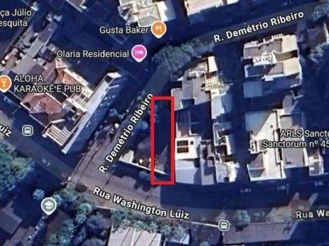 vende terreno na Rua Washington luiz, esquina Rua Demetrio Ribeiro.&lt;BR&gt;Proximo Usina do Gazometro