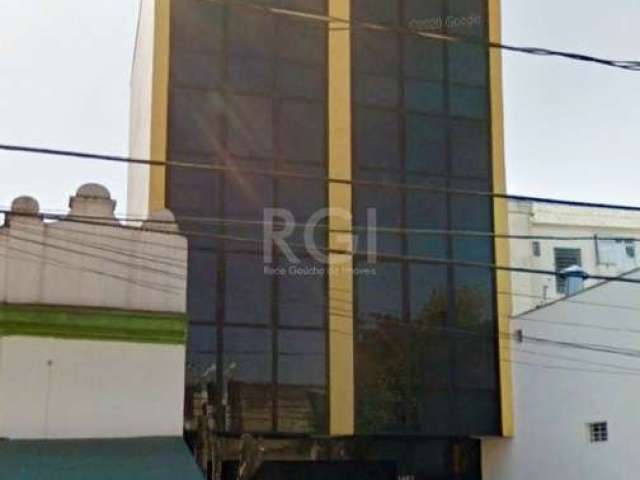 Sala Mobiliada, bairro Menino Deus, Porto Alegre, piso porcelanato cinza novo, balcão de granito preto ora café novo, banheiro privativo, 26 m² privativos, condomínio baixo, aceita permuta.&lt;BR&gt;&