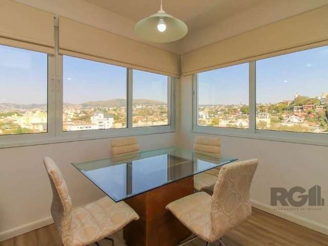 Belíssimo apartamento com 64m privativos, 2 dormitórios sendo 1 suíte, em andar alto com vista panorâmica no bairro Partenon. Cozinha estilo americana, amplo living para dois ambientes, banheiro socia