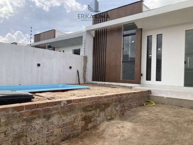 Casa Gravatá 3 quartos (1 suíte) pronta para morar, piscina com cascata,  1 vaga