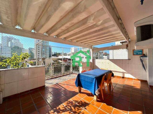 Cobertura Penthouse, 1 Dormitório, 1 Vaga, Tombo, Guarujá/SP