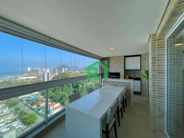 Apartamento Beira Mar, 3 Dormitórios (1 Suíte), 2 Vagas, Área de Lazer, Enseada, Guarujá/SP