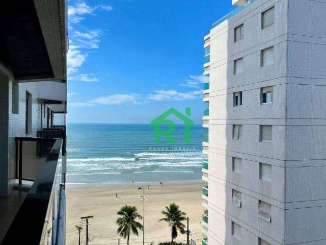 Apartamento beira mar, 3 dormitórios (1 suíte), 1 vaga, Lazer, Jardim Astúrias - Guarujá/SP