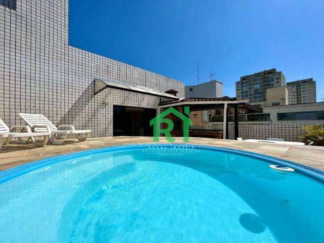 Cobertura Penthouse, 3 Dormitórios (1 Suíte), 1 Vaga, Área de Lazer, Tombo, Guarujá/SP