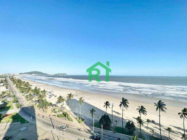 Apartamento frente mar, 3 dormitórios (2 suítes), 2 vagas, varanda gourmet, Enseada, Guarujá/SP.