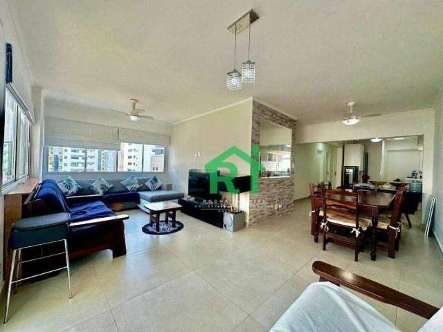 Apartamento reformado, vista mar, 3 dormitórios (1 suíte), 1 vaga, Pitangueiras, Guarujá/SP.