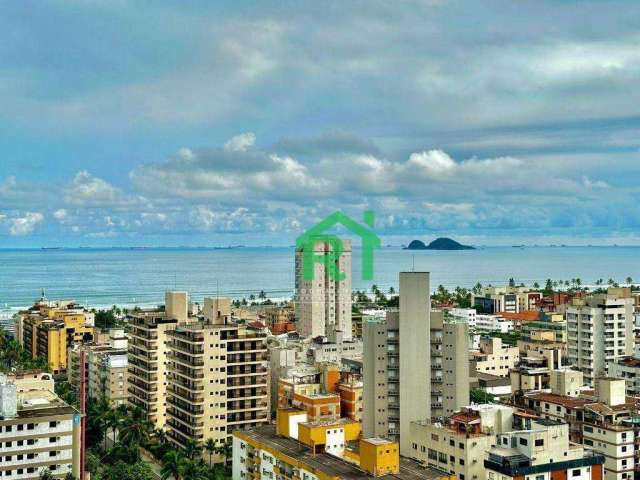 Apartamento moderno, vista mar, 2 dormitórios (1 suíte), varanda gourmet, Guarujá, Pitangueiras/SP.