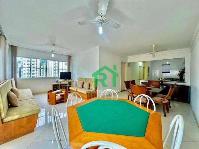 Apartamento reformado, vista mar, 3 dormitórios (1 suíte), 1 vaga, Pitangueiras, Guarujá/SP.