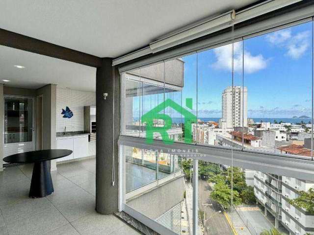 Apartamento beira mar 3 dormitórios à venda, 118 m² por R$ 865.500 - Praia da Enseada - Guarujá/SP