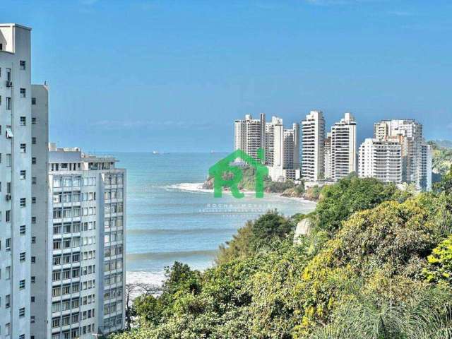 Apartamento beira mar, vista mar, 3 dormitórios (1 suíte), 1 vaga, lazer, Pitangueiras, Guarujá/SP.