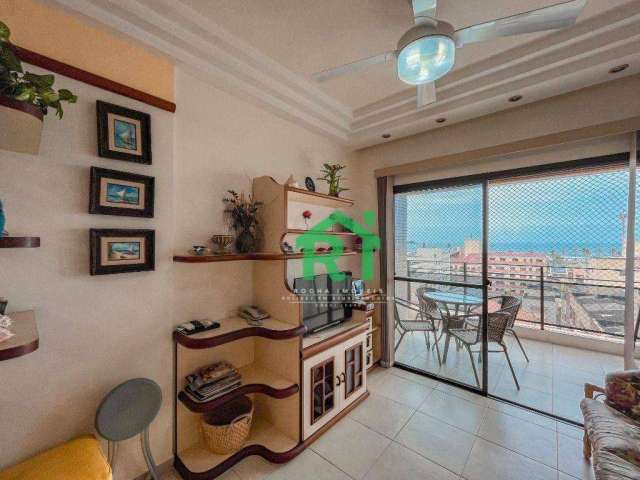 Apartamento com Vista Mar 2 Dormitórios,( 1 suíte) 2 vagas, Lazer- Enseada - Guarujá/SP