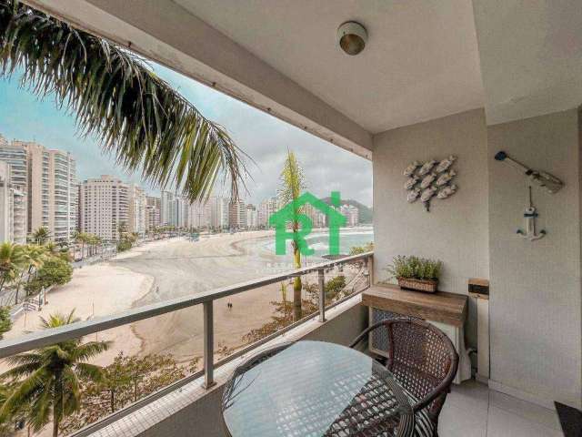 Apartamento Frente Mar, 3 Dormitórios (1 Suíte), 2 Vagas, Área de Lazer, Jardim Astúrias, Guarujá/SP