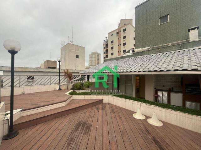 Cobertura 3 Quartos, Terraço Privativo com Churrasqueira. Venda, 132m² R$590.000 - Enseada - Guarujá/SP