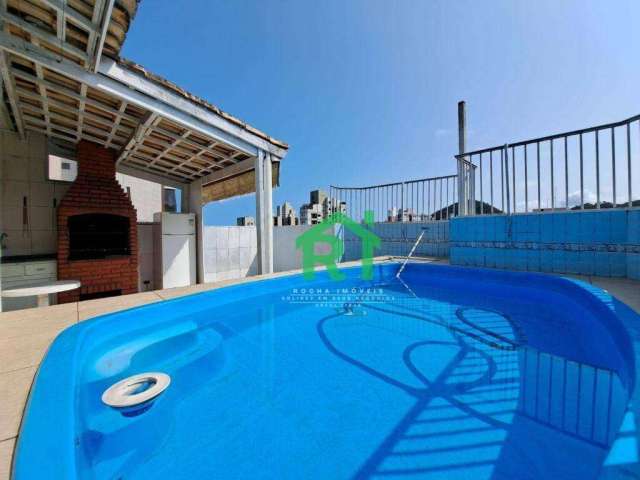 Cobertura Duplex com Piscina e Churrasqueira, 2 Dormitórios (1 Suíte), 1 vaga, Praia da Enseada - Guarujá/SP