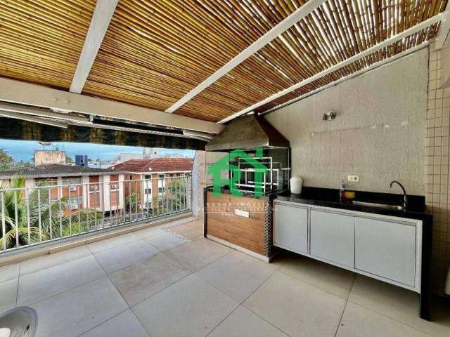 Cobertura com 3 dormitórios à venda, 137 m² por R$ 600.000 - Enseada - Guarujá/SP