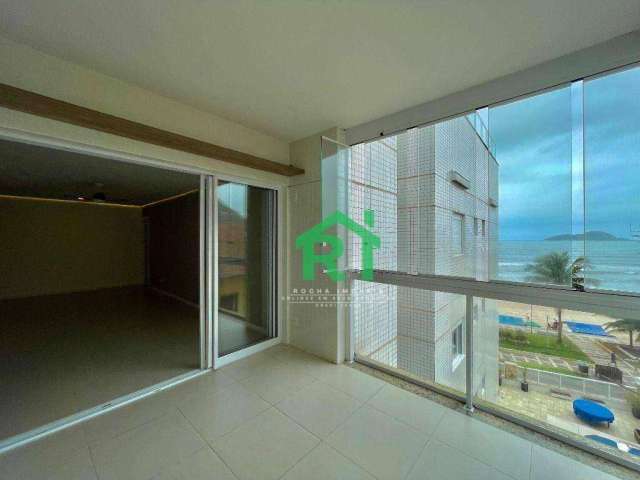 Apartamento Frente Mar, Varanda Gourmet, 3 Dormitórios (3 Suítes), 3 Vagas, Lazer, Tombo, Guarujá/SP