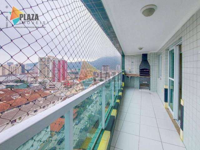 Apartamento com 3 dormitórios para alugar, 170 m² por R$ 7.000,00/mês - Canto do Forte - Praia Grande/SP