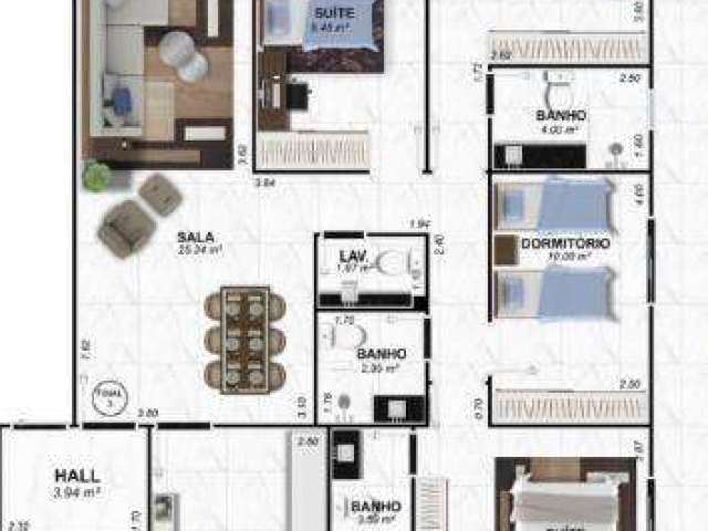 Apartamento à venda, 182 m² por R$ 1.566.000,00 - Caiçara - Praia Grande/SP