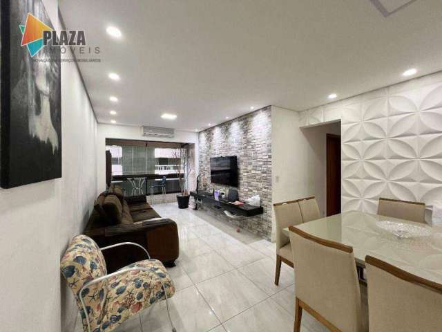 Apartamento com 3 dormitórios à venda, 92 m² por R$ 650.000,00 - Canto do Forte - Praia Grande/SP