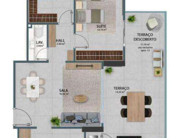 Apartamento à venda, 87 m² por R$ 758.940,00 - Vila Guilhermina - Praia Grande/SP