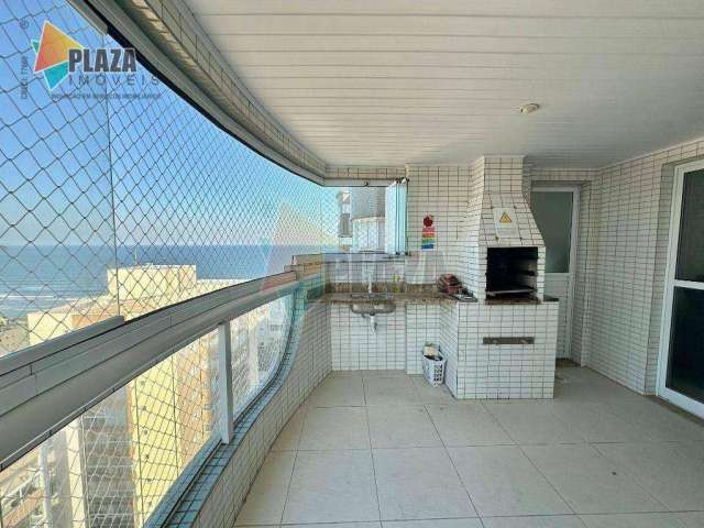 Apartamento com 3 dormitórios para alugar, 128 m² por R$ 5.000,00/mês - Aviação - Praia Grande/SP