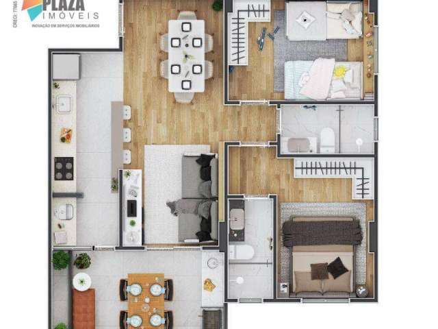 Apartamento com 2 dormitórios à venda, 97 m² por R$ 799.900,00 - Canto do Forte - Praia Grande/SP