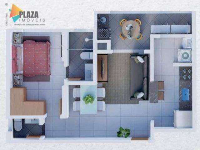 Apartamento com 2 dormitórios à venda, 66 m² por R$ 521.490,00 - Vila Guilhermina - Praia Grande/SP