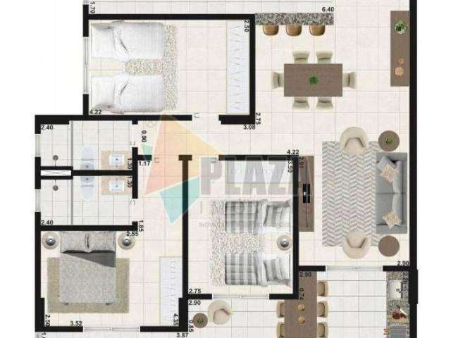 Apartamento à venda, 105 m² por R$ 770.000,00 - Aviação - Praia Grande/SP