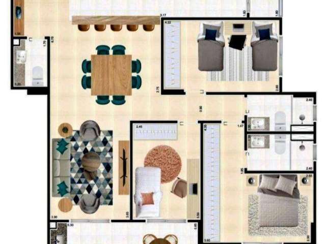 Apartamento com 3 dormitórios à venda, 115 m² por R$ 874.000,00 - Ocian - Praia Grande/SP