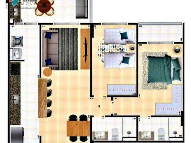 Apartamento com 2 dormitórios à venda, 82 m² por R$ 550.000,00 - Ocian - Praia Grande/SP