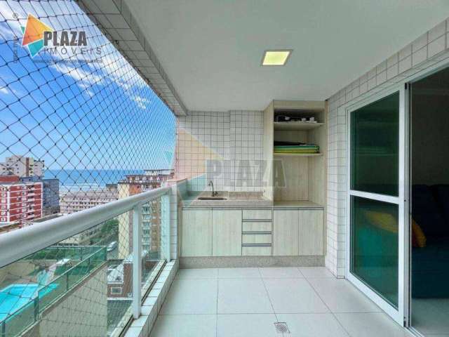 Apartamento com 2 dormitórios para alugar, 97 m² por R$ 4.000,00/mês - Tupi - Praia Grande/SP