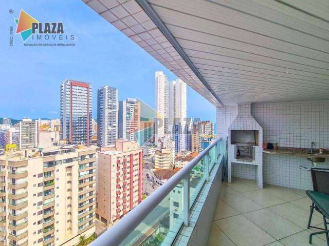 Apartamento 4 dormitórios com 3 suítes  à venda, 167 m² por R$ 1.150.000 - Vila Guilhermina - Praia Grande/SP