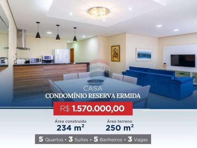 Casa à venda em Jundiaí - Condomínio Reserva Ermida I - R$ 1.570.000,00