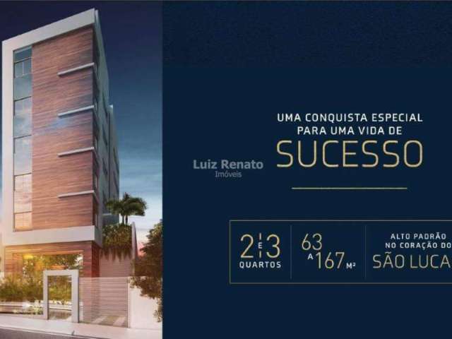 Apartamento 2 quartos sendo 1 suíte com 63m², à venda no São Lucas.